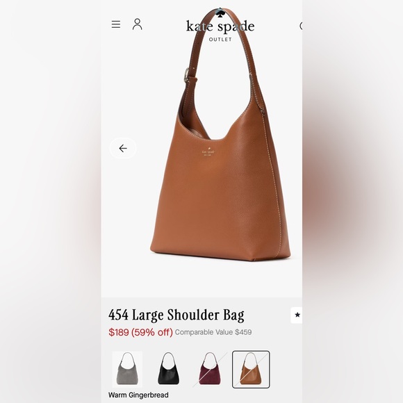 Kate Spade large 454 in Warm Gingerbread w/ matching wristlet - Picture 8 of 8